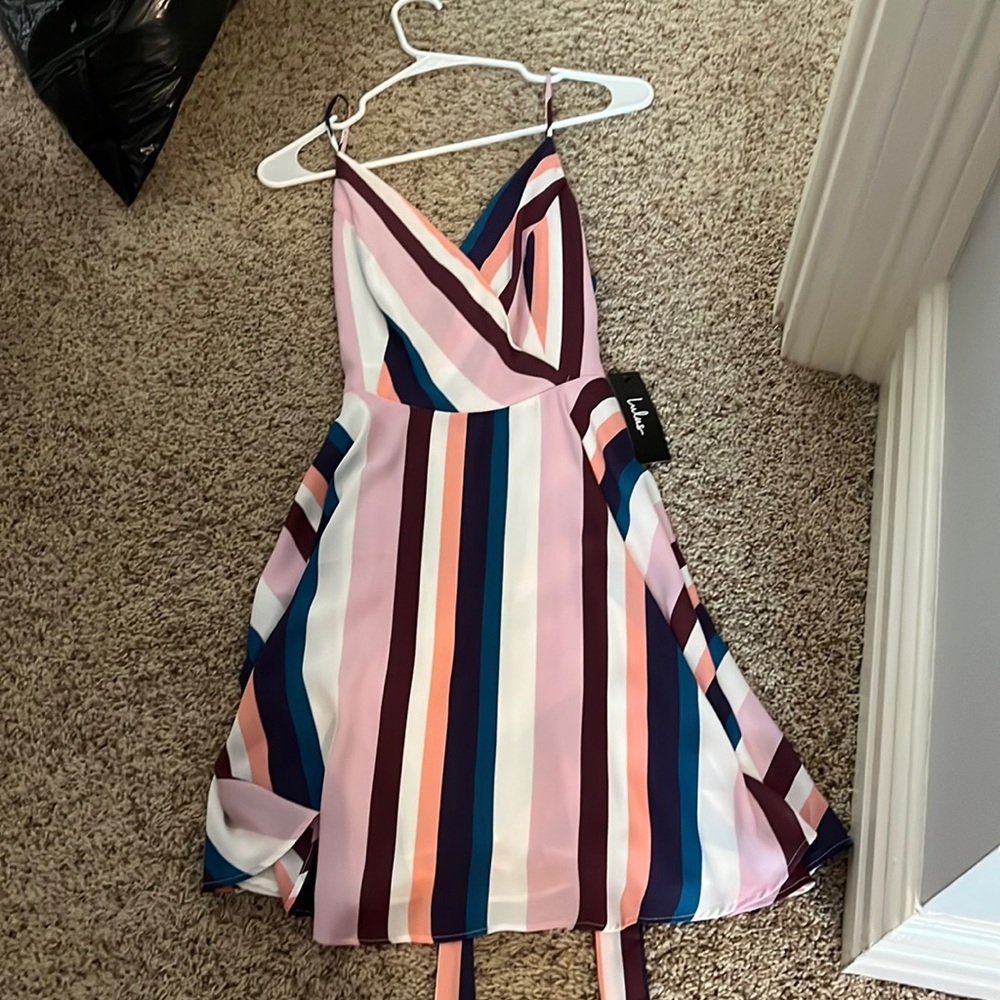 Lulus Striped Dress with tie around waist